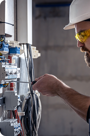 Electrician at work